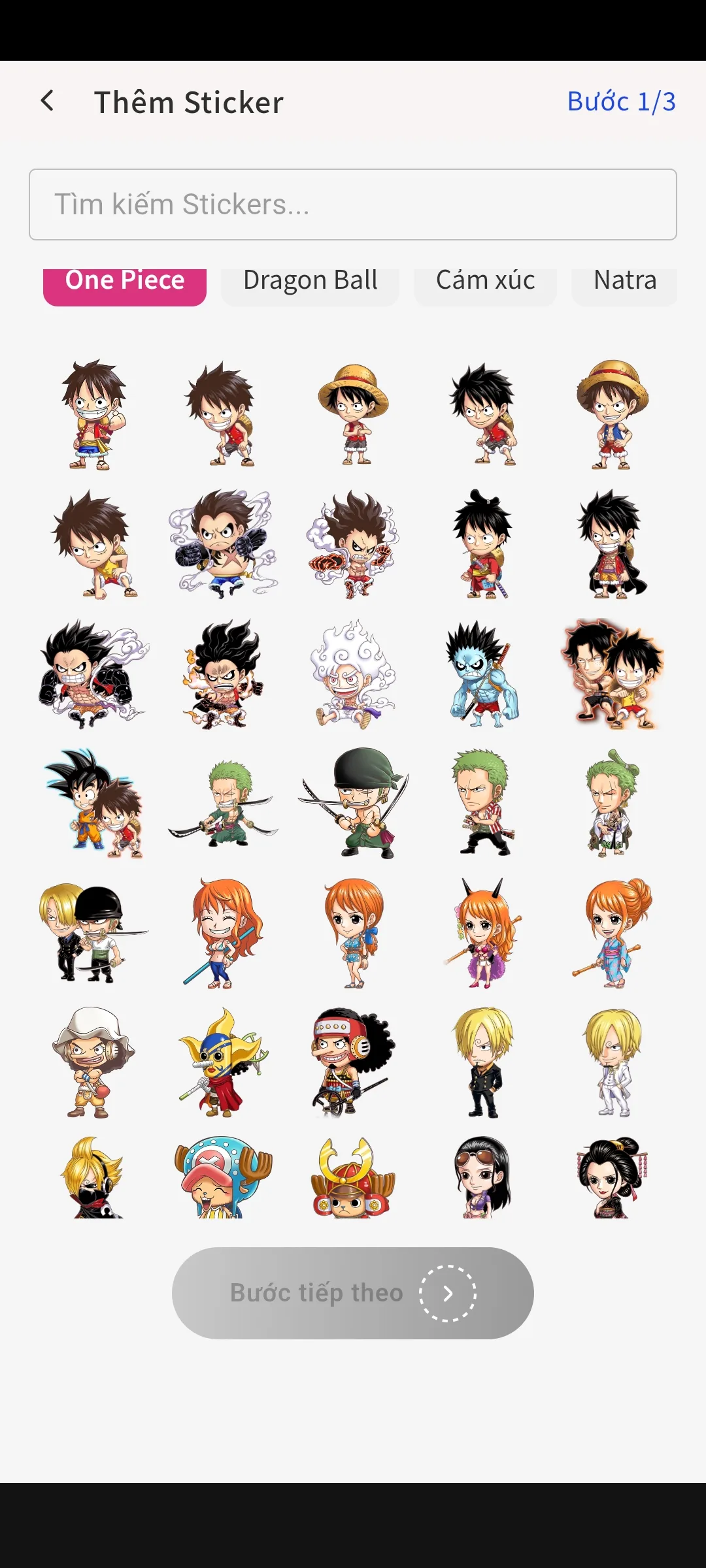 Cập nhật mới ngày 24/11- sticker One Piece