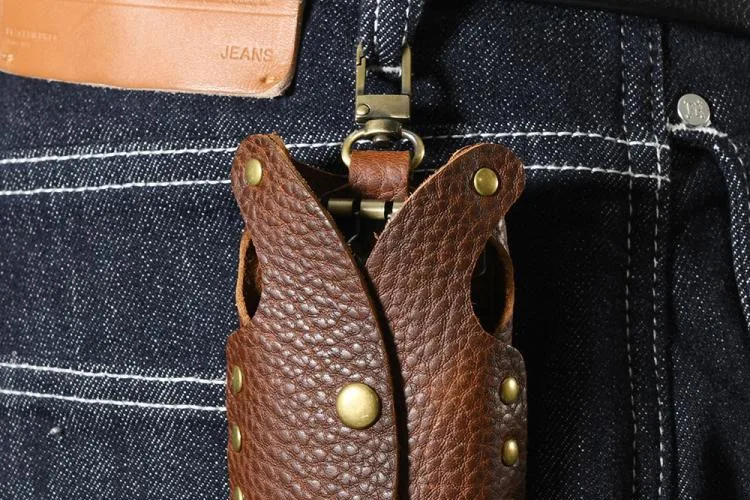 Ưu điểm của móc chìa khóa cài thắt lưng da bò thật so với da PU