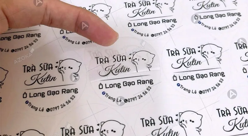 In sticker chống nước chất lượng cao giá tốt
