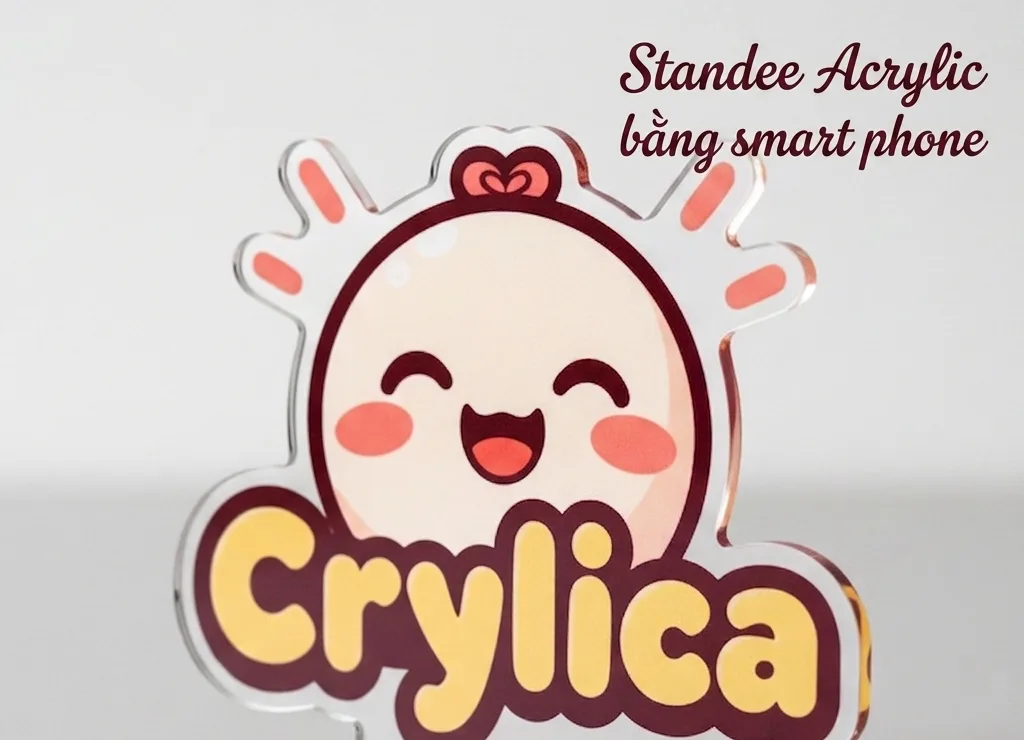 Hướng dẫn thiết kế 1 standee acrylic trên smartphone